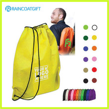 Eco-Friendly Folding Reusable Nylon Drawstring Bag Drawstring Backpack